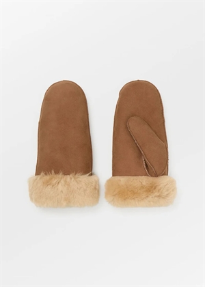 Doa shearling mitten Emperator Brown Becksøndergaard 